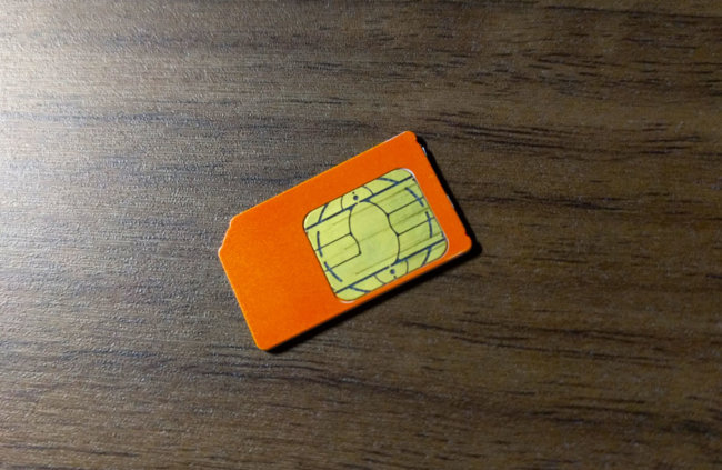 SIMカードのICチップ